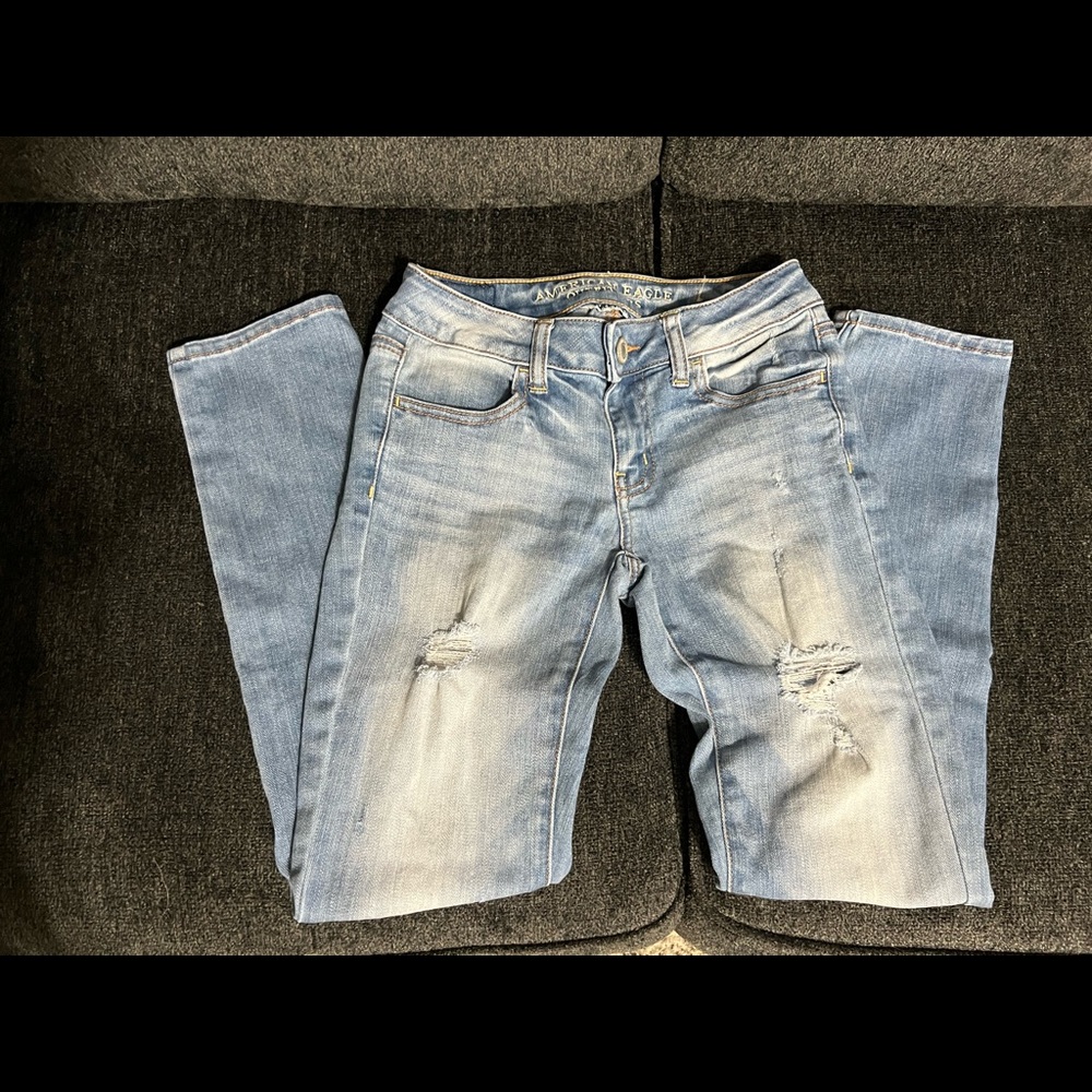 AEO jegging light wash jeans, 00short